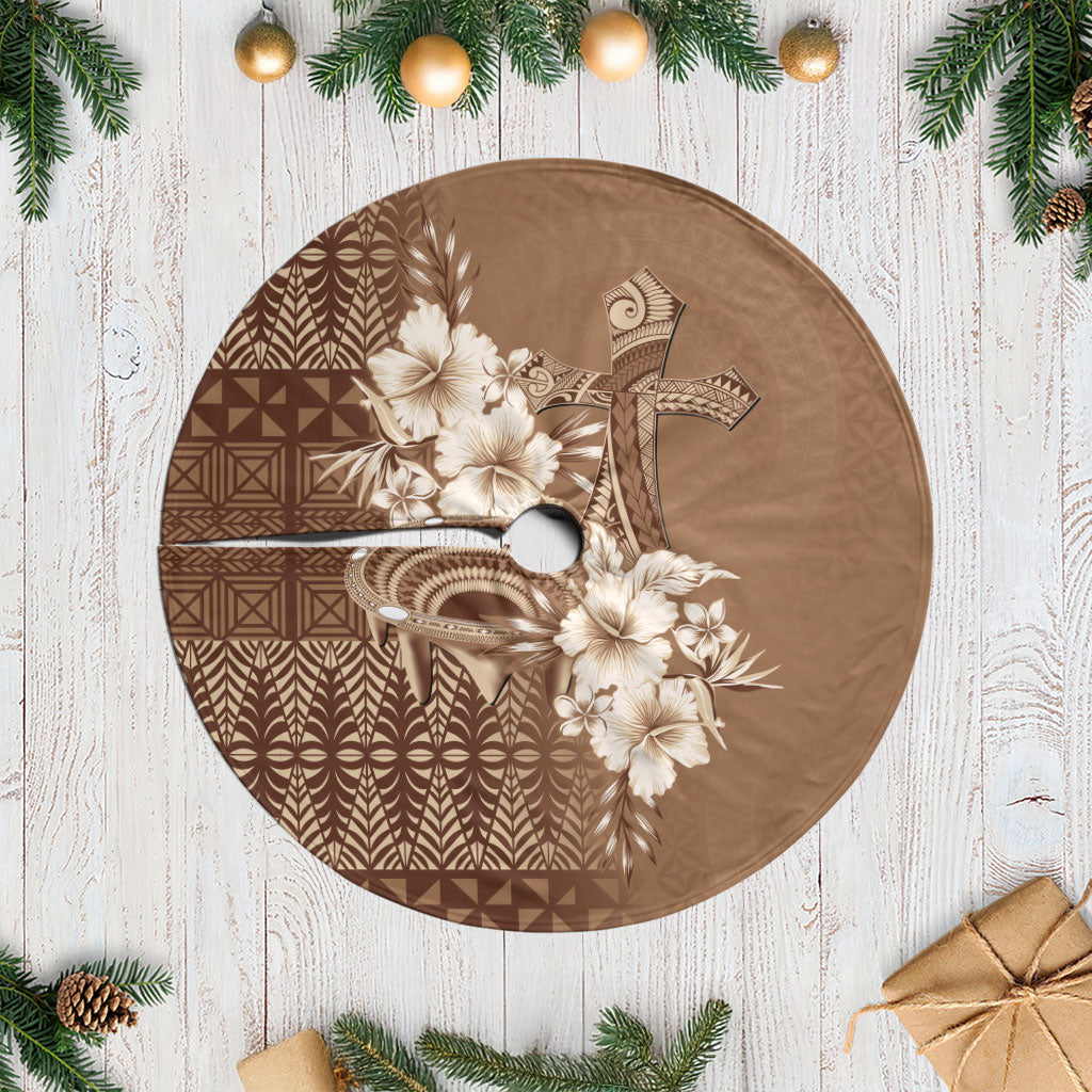 Tonga Ngatu Kupesi Brown Tapa Tree Skirt Koe Otua Mo Tonga Ko Hoku Tofia