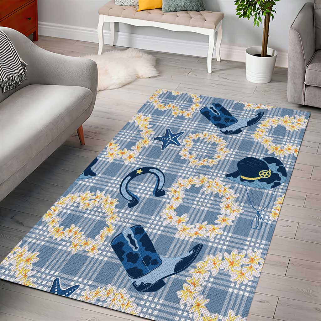 Aloha Hawaii Paniolo Jeans Palaka Area Rug Coastal Rodeo - Polynesian Pride