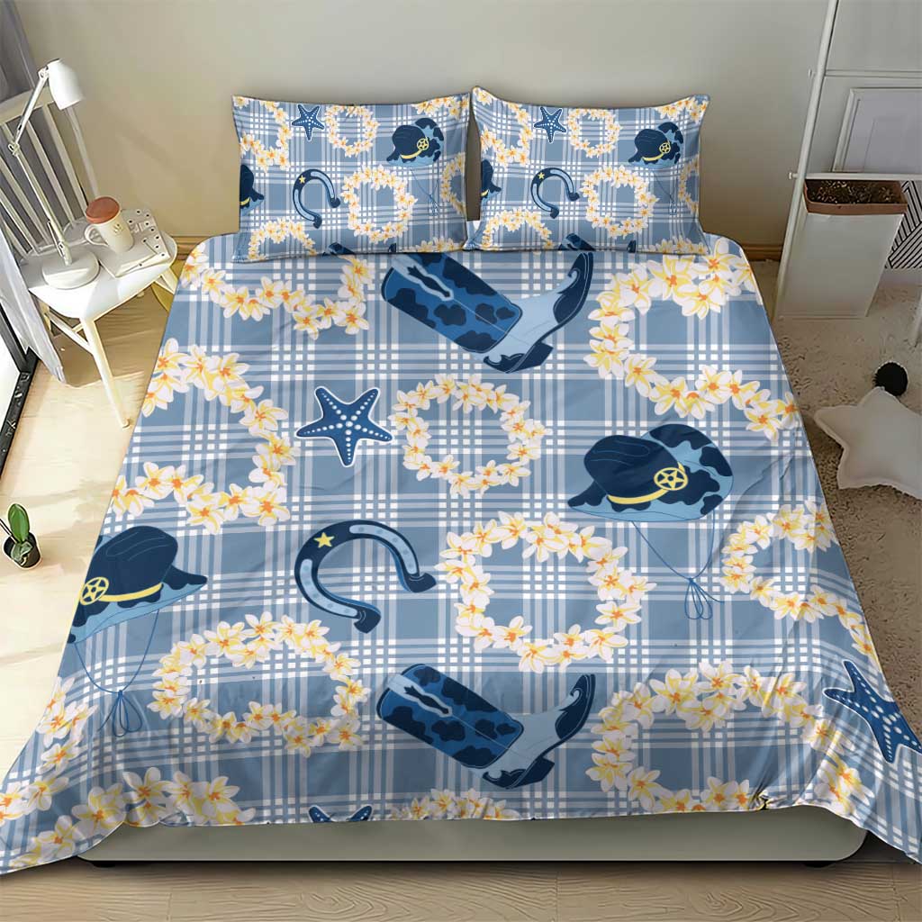 Aloha Hawaii Paniolo Jeans Palaka Bedding Set Coastal Rodeo - Polynesian Pride