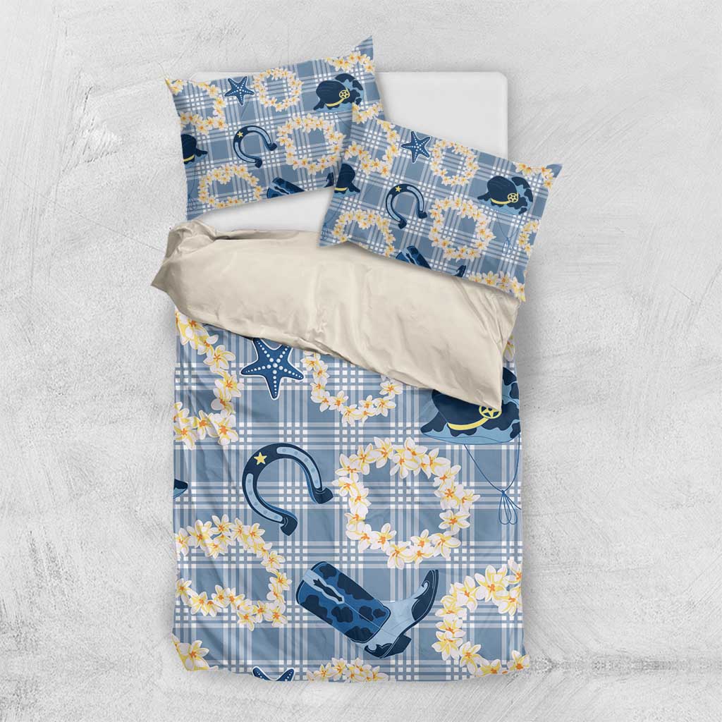 Aloha Hawaii Paniolo Jeans Palaka Bedding Set Coastal Rodeo - Polynesian Pride