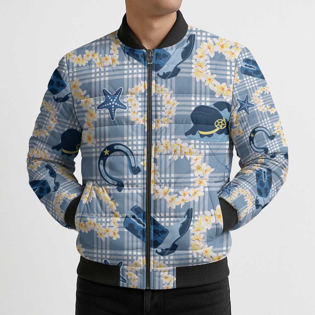 Aloha Hawaii Paniolo Jeans Palaka Bomber Puffer Jacket Coastal Rodeo LT7 - Polynesian Pride