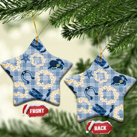 Aloha Hawaii Paniolo Jeans Palaka Ceramic Ornament Coastal Rodeo - Polynesian Pride