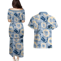 Aloha Hawaii Paniolo Jeans Palaka Couples Matching Puletasi and Hawaiian Shirt Coastal Rodeo LT7 - Polynesian Pride