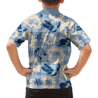 Aloha Hawaii Paniolo Jeans Palaka Family Matching Puletasi and Hawaiian Shirt Coastal Rodeo - Polynesian Pride