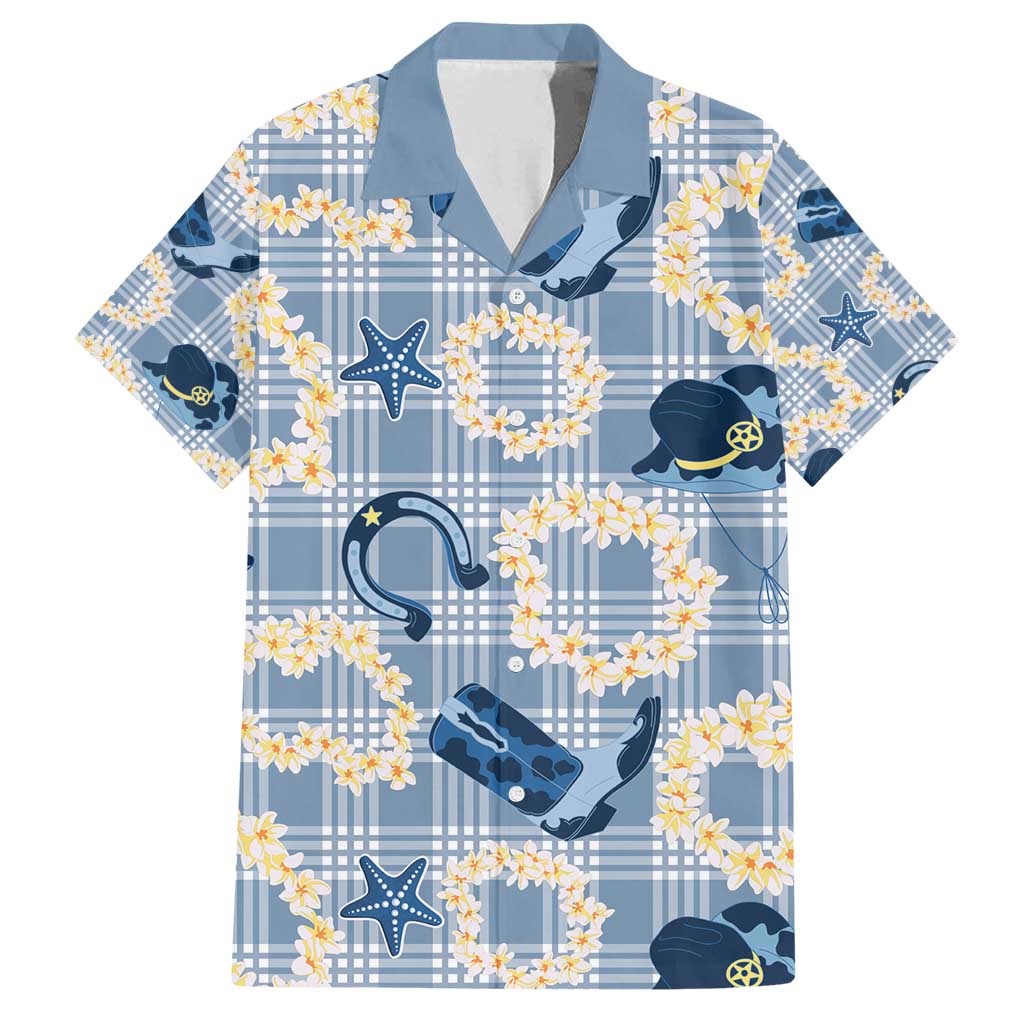 Aloha Hawaii Paniolo Jeans Palaka Family Matching Puletasi and Hawaiian Shirt Coastal Rodeo - Polynesian Pride