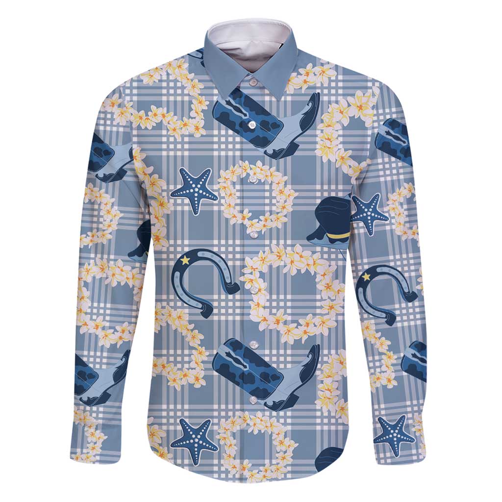 Aloha Hawaii Paniolo Jeans Palaka Family Matching Puletasi and Hawaiian Shirt Coastal Rodeo - Polynesian Pride