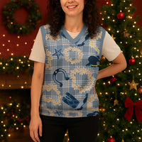 Aloha Hawaii Paniolo Jeans Palaka Christmas Knitted V-Neck Vest Coastal Rodeo LT7 - Polynesian Pride
