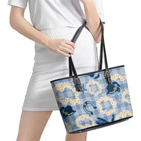 Aloha Hawaii Paniolo Jeans Palaka Leather Tote Bag Coastal Rodeo - Polynesian Pride