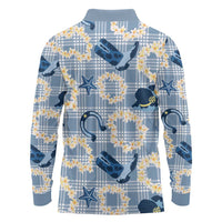 Aloha Hawaii Paniolo Jeans Palaka Long Sleeve Polo Shirt Coastal Rodeo LT7 - Polynesian Pride
