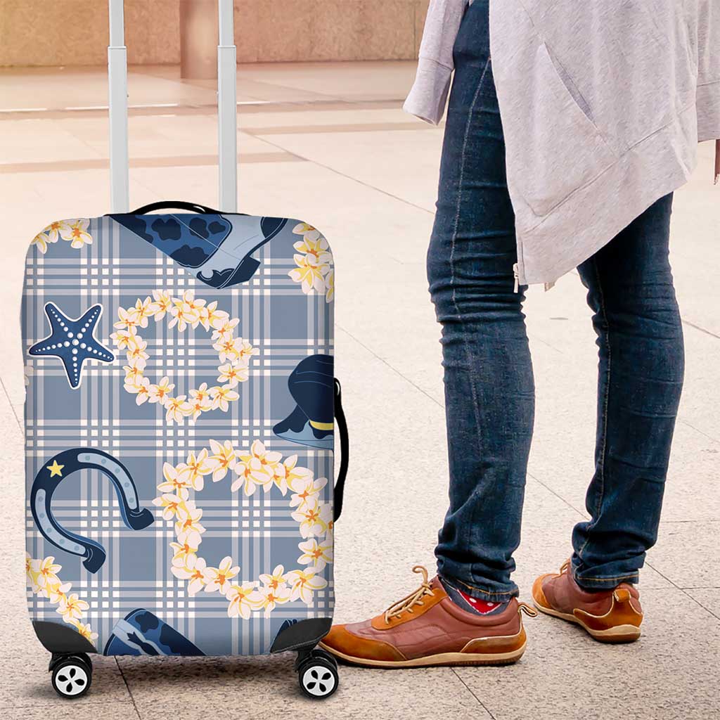 Aloha Hawaii Paniolo Jeans Palaka Luggage Cover Coastal Rodeo - Polynesian Pride