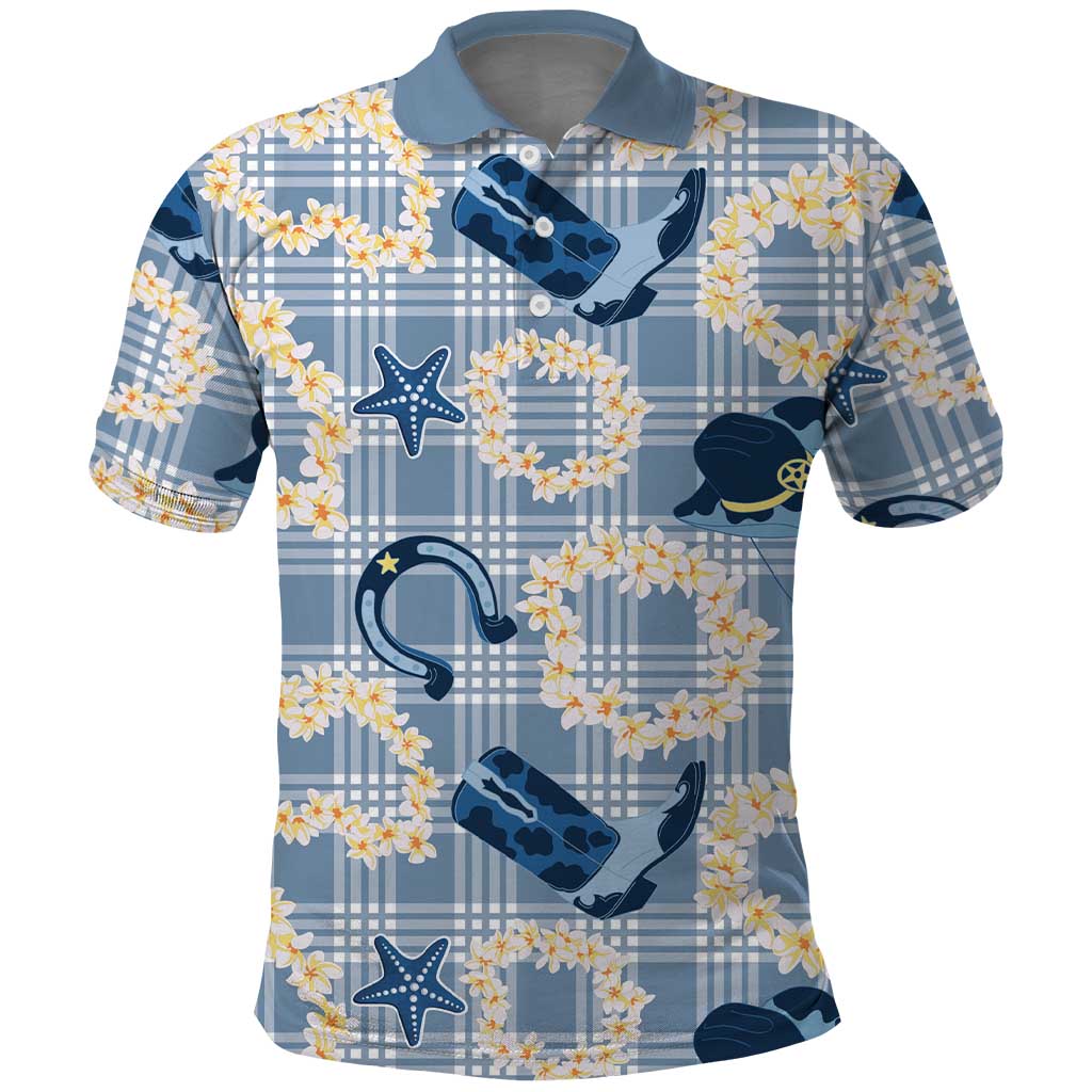 Aloha Hawaii Paniolo Jeans Palaka Polo Shirt Coastal Rodeo - Polynesian Pride