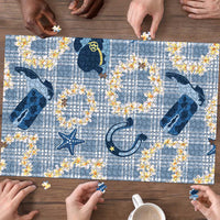 Aloha Hawaii Paniolo Jeans Palaka Puzzle Coastal Rodeo LT7 - Polynesian Pride