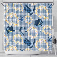 Aloha Hawaii Paniolo Jeans Palaka Shower Curtain Coastal Rodeo - Polynesian Pride