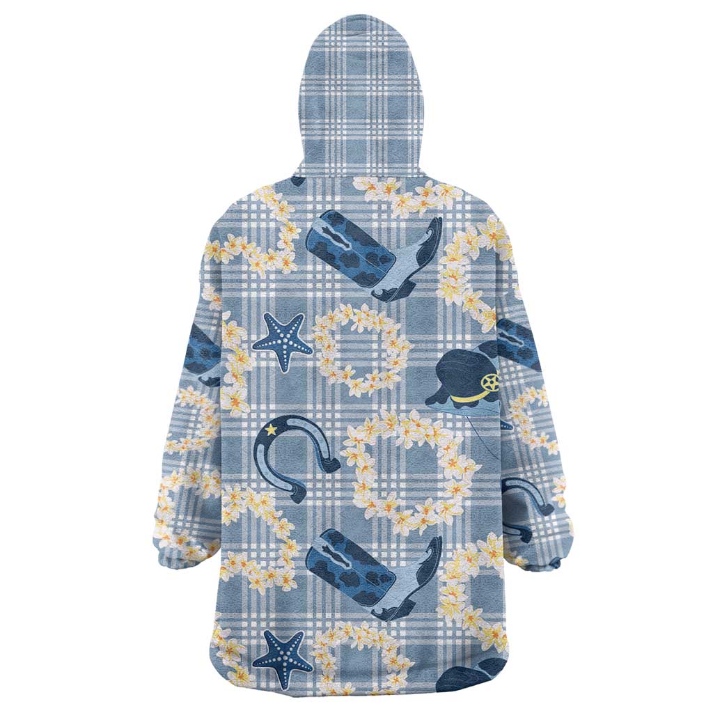 Aloha Hawaii Paniolo Jeans Palaka Wearable Blanket Hoodie Coastal Rodeo LT7 - Polynesian Pride