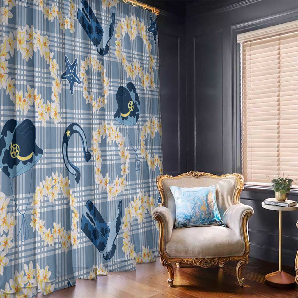 Aloha Hawaii Paniolo Jeans Palaka Window Curtain Coastal Rodeo - Polynesian Pride