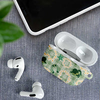 Aloha Hawaii Paniolo Mint Palaka AirPods Case Coastal Rodeo LT7 - Polynesian Pride