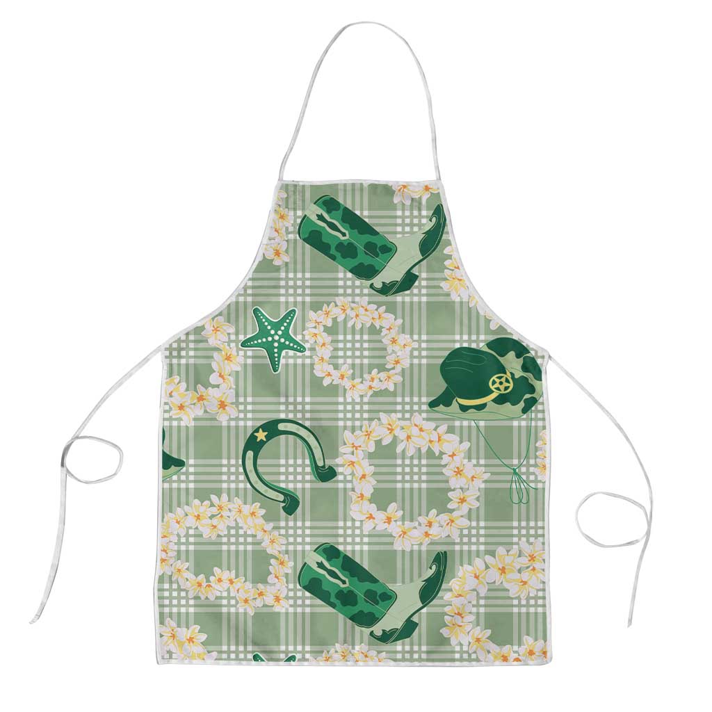 Aloha Hawaii Paniolo Mint Palaka Apron Coastal Rodeo LT7 Mint - Polynesian Pride