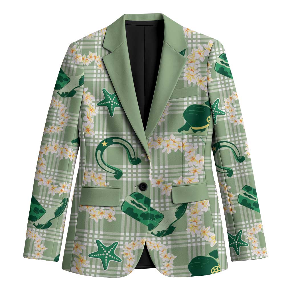 Aloha Hawaii Paniolo Mint Palaka Blazer Coastal Rodeo LT7 Unisex Mint - Polynesian Pride