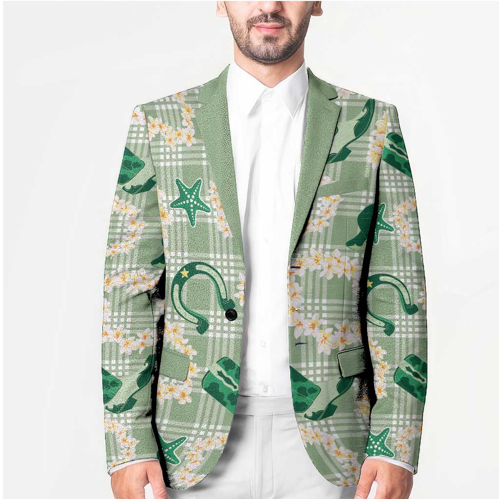 Aloha Hawaii Paniolo Mint Palaka Blazer Coastal Rodeo LT7 - Polynesian Pride