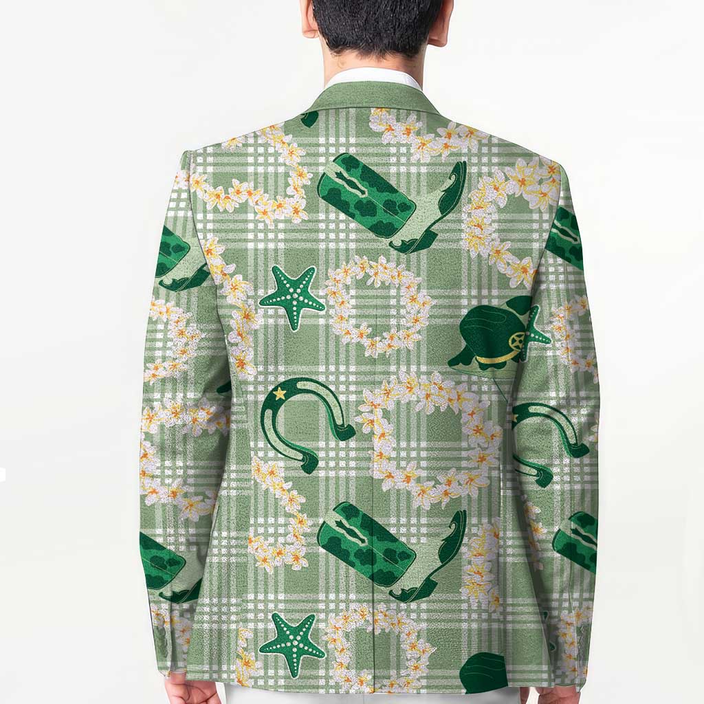 Aloha Hawaii Paniolo Mint Palaka Blazer Coastal Rodeo LT7 - Polynesian Pride