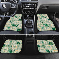 Aloha Hawaii Paniolo Mint Palaka Car Mats Coastal Rodeo - Polynesian Pride