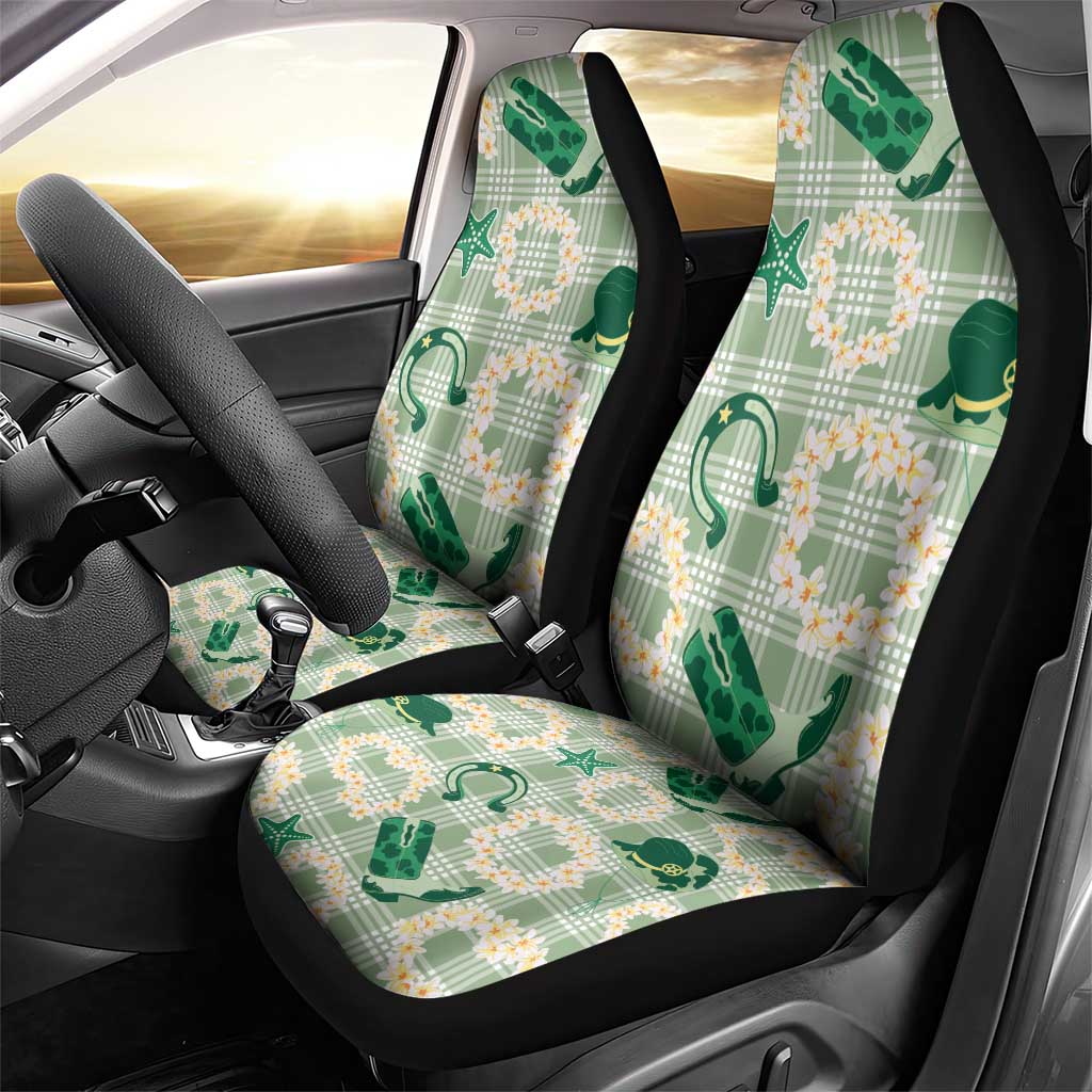 Aloha Hawaii Paniolo Mint Palaka Car Seat Cover Coastal Rodeo - Polynesian Pride