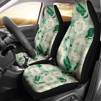 Aloha Hawaii Paniolo Mint Palaka Car Seat Cover Coastal Rodeo - Polynesian Pride