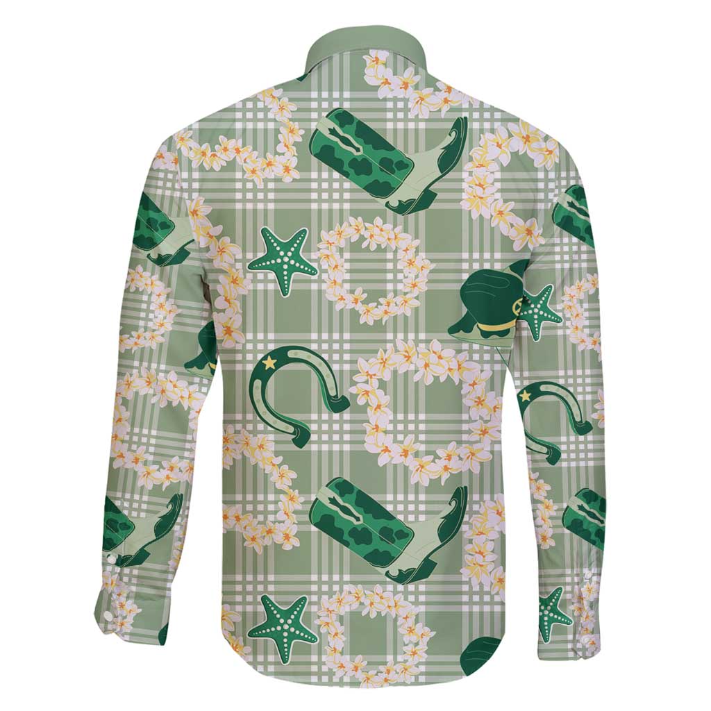 Aloha Hawaii Paniolo Mint Palaka Family Matching Summer Maxi Dress and Hawaiian Shirt Coastal Rodeo - Polynesian Pride