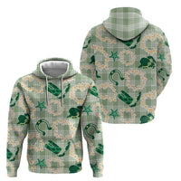 Aloha Hawaii Paniolo Mint Palaka Hoodie Coastal Rodeo - Polynesian Pride