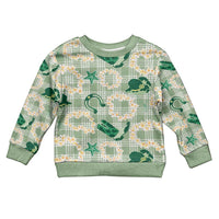 Aloha Hawaii Paniolo Mint Palaka Kid Ugly Christmas Sweater Coastal Rodeo - Polynesian Pride