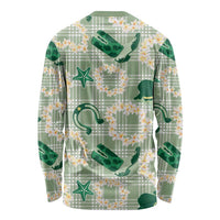 Aloha Hawaii Paniolo Mint Palaka Long Sleeve Shirt Coastal Rodeo LT7 - Polynesian Pride