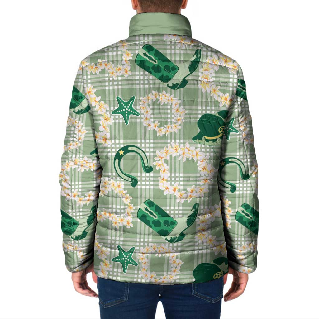 Aloha Hawaii Paniolo Mint Palaka Padded Jacket Coastal Rodeo LT7 - Polynesian Pride