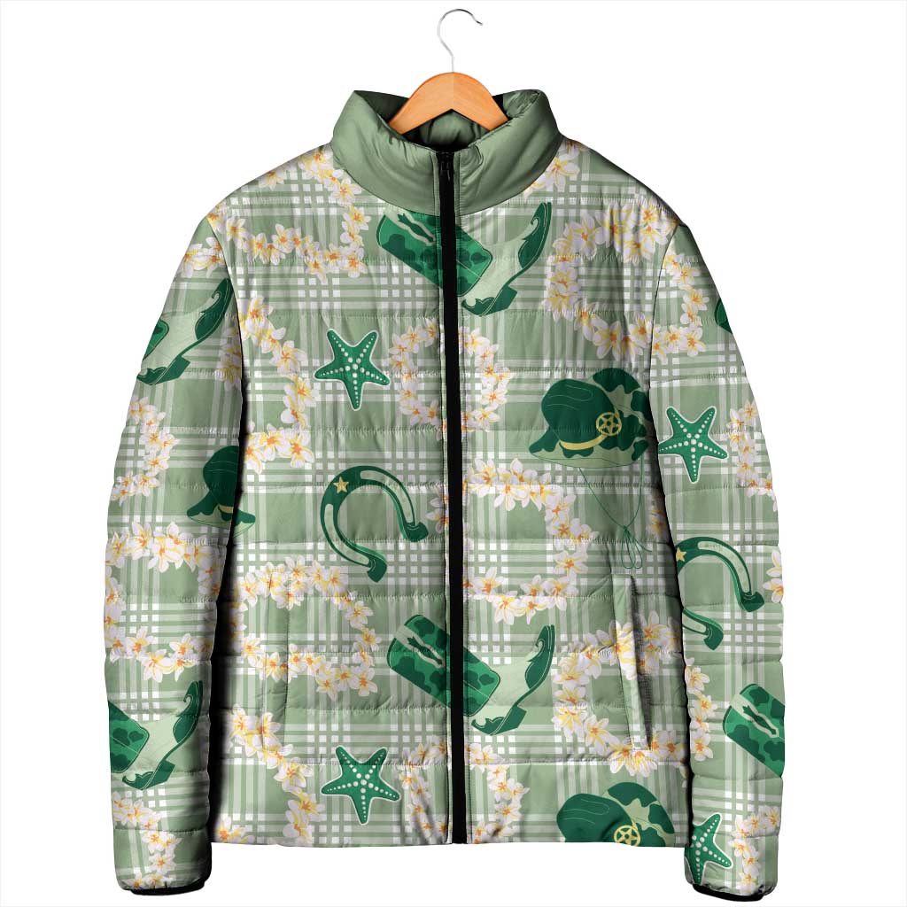 Aloha Hawaii Paniolo Mint Palaka Padded Jacket Coastal Rodeo LT7 - Polynesian Pride