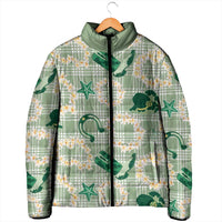 Aloha Hawaii Paniolo Mint Palaka Padded Jacket Coastal Rodeo LT7 - Polynesian Pride