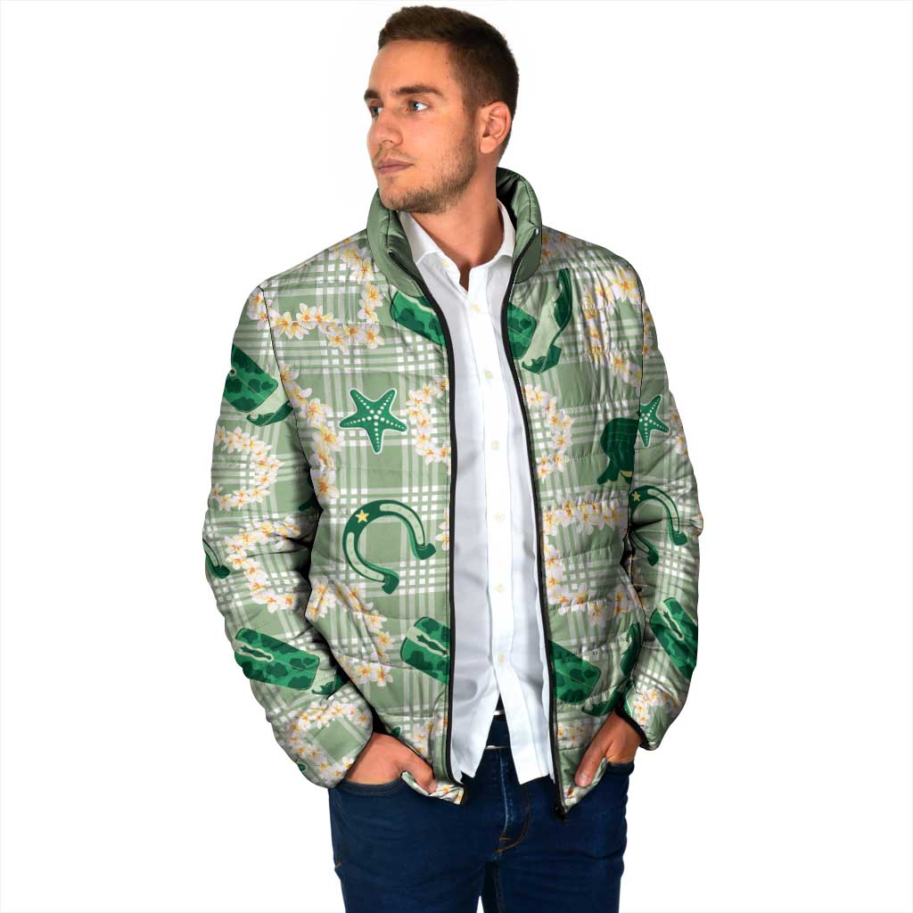 Aloha Hawaii Paniolo Mint Palaka Padded Jacket Coastal Rodeo LT7 - Polynesian Pride