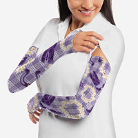 Aloha Hawaii Paniolo Lavender Palaka Arm Sleeves Coastal Rodeo - Polynesian Pride