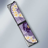 Aloha Hawaii Paniolo Lavender Palaka Auto Sun Shade Coastal Rodeo - Polynesian Pride