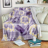 Aloha Hawaii Paniolo Lavender Palaka Blanket Coastal Rodeo - Polynesian Pride