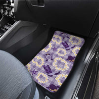 Aloha Hawaii Paniolo Lavender Palaka Car Mats Coastal Rodeo - Polynesian Pride