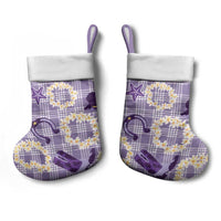Aloha Hawaii Paniolo Lavender Palaka Christmas Stocking Coastal Rodeo - Polynesian Pride