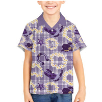 Aloha Hawaii Paniolo Lavender Palaka Family Matching Mermaid Dress and Hawaiian Shirt Coastal Rodeo - Polynesian Pride