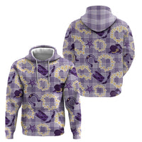 Aloha Hawaii Paniolo Lavender Palaka Hoodie Coastal Rodeo - Polynesian Pride