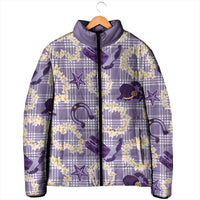 Aloha Hawaii Paniolo Lavender Palaka Padded Jacket Coastal Rodeo LT7 - Polynesian Pride