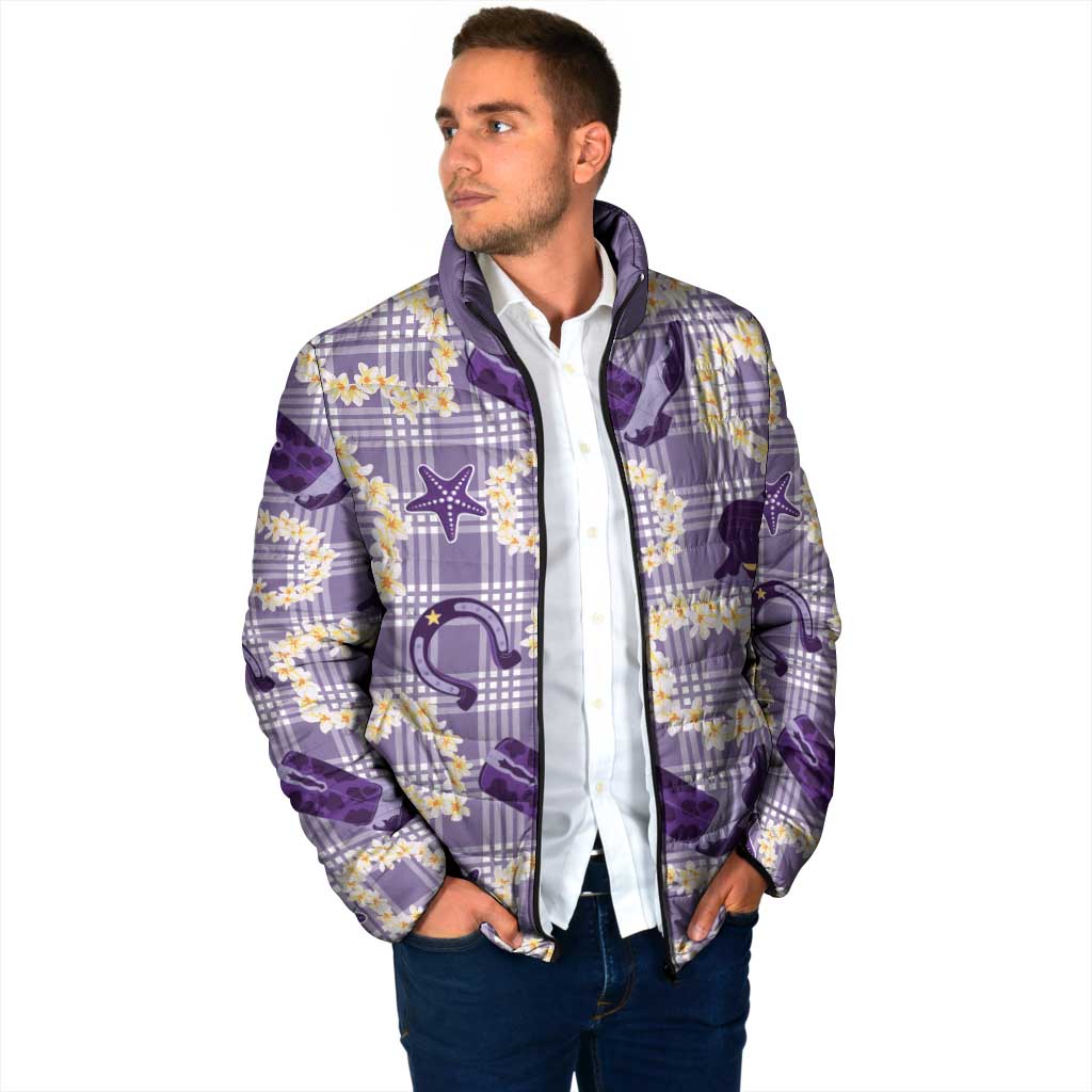 Aloha Hawaii Paniolo Lavender Palaka Padded Jacket Coastal Rodeo LT7 - Polynesian Pride