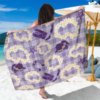 Aloha Hawaii Paniolo Lavender Palaka Sarong Coastal Rodeo - Polynesian Pride