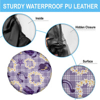 Aloha Hawaii Paniolo Lavender Palaka Spare Tire Cover Coastal Rodeo - Polynesian Pride