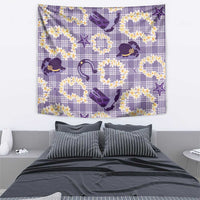 Aloha Hawaii Paniolo Lavender Palaka Tapestry Coastal Rodeo - Polynesian Pride