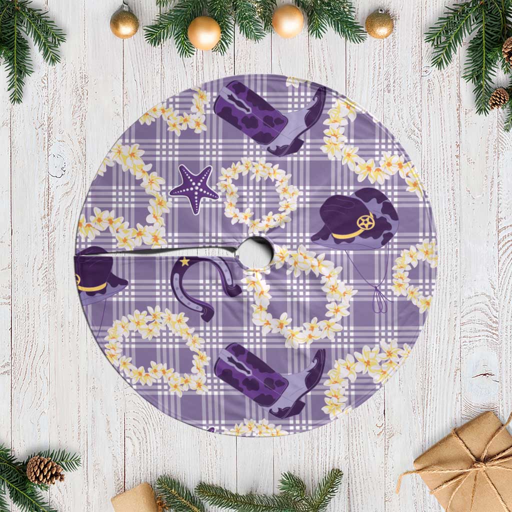 Aloha Hawaii Paniolo Lavender Palaka Tree Skirt Coastal Rodeo LT7 Casual Lavender - Polynesian Pride