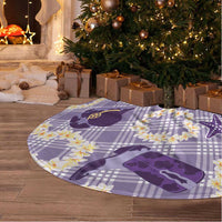 Aloha Hawaii Paniolo Lavender Palaka Tree Skirt Coastal Rodeo LT7 - Polynesian Pride