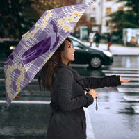 Aloha Hawaii Paniolo Lavender Palaka Umbrella Coastal Rodeo - Polynesian Pride